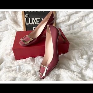 NIB Roger Vivier Belle Vivier Trompette Patent Pump Pink SIZE 39